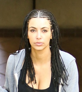 Kim Kardashian debuts Cornrows