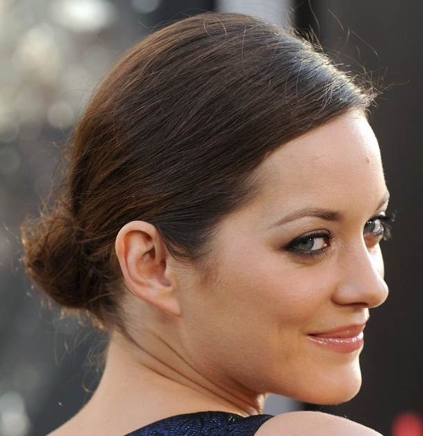 Marion cotillard bun hairstyle