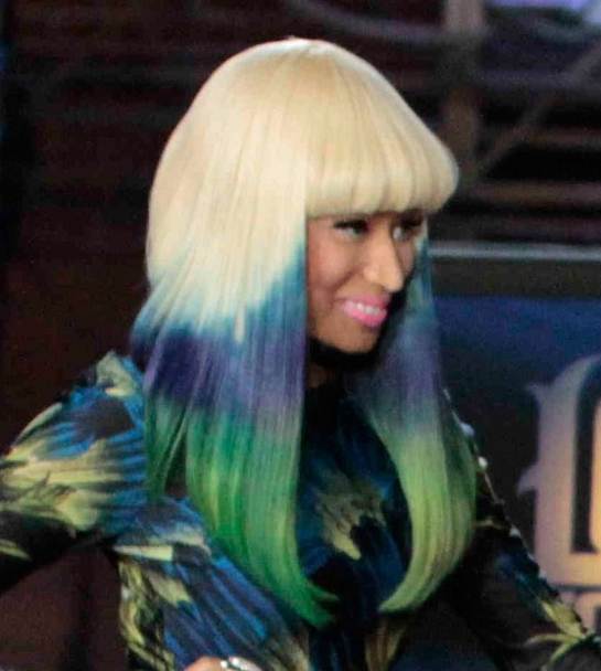 Nicki Minaj multi-color tipped hair