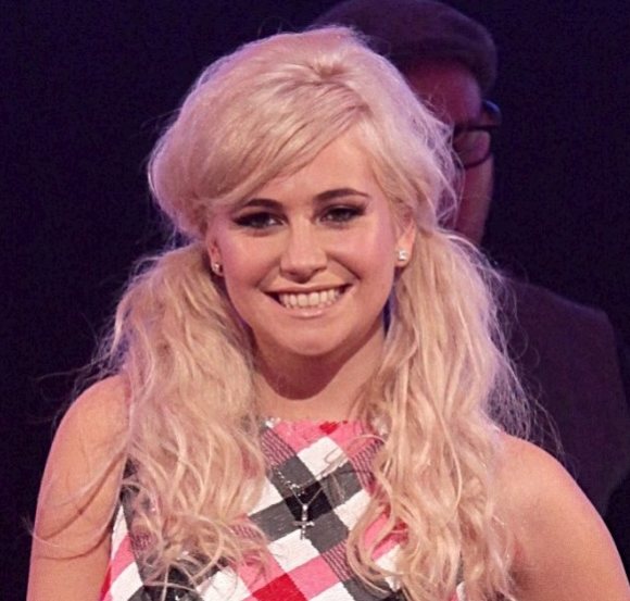 Pixie Lott in messy side ponytails