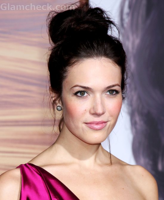 Mandy Moore Messy Updo Hairstyle long hair