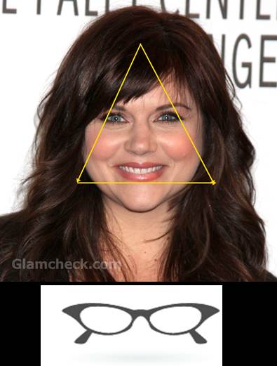 Tiffani Thiessen Triangle Face Cat Eye Glass Frame 