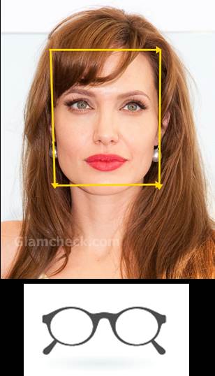 angelina jolie square face glass frame