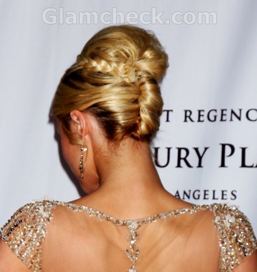 Paris Hilton Hairstyle : French twist updo