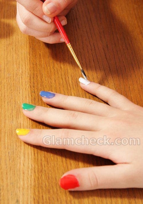 Multi colored nail