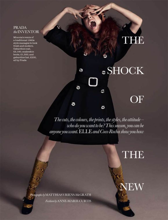 Coco Rocha Elle UK August 2011