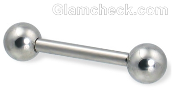Straight barbell dimple piercing
