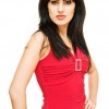 hair makeup with red dress