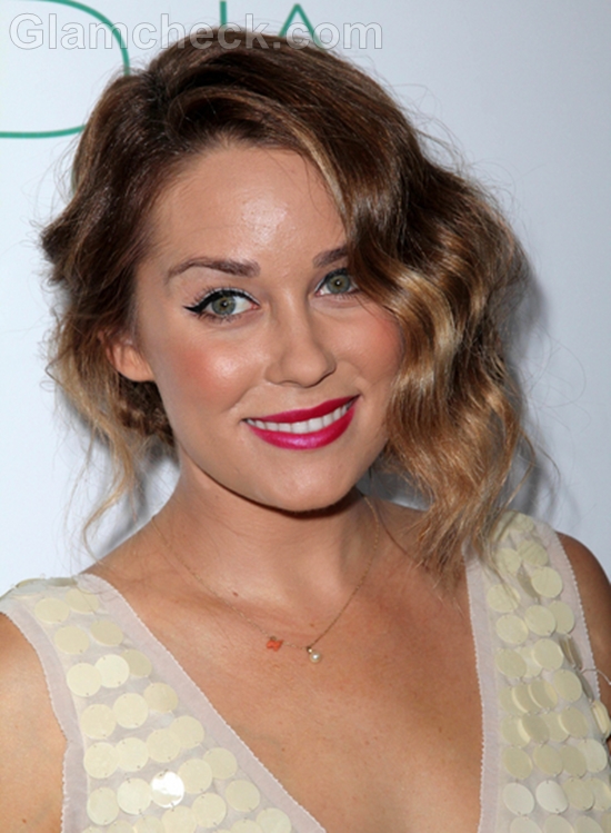 Lauren Conrad In Retro Inspired Hairdo At Autumn Party