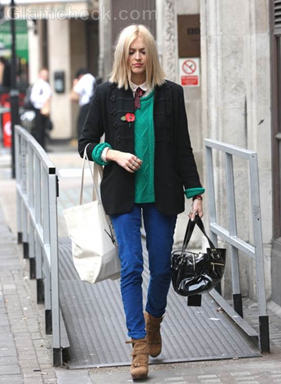 Fearne Cotton Sports color blocking street style