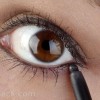 How to apply pencil eyeliner on lower lid