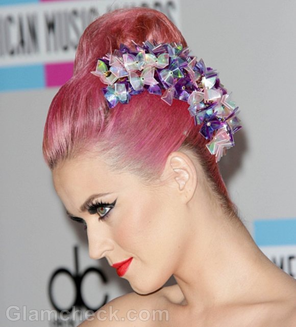 Katy Perry hairstyle makeup at 2011 AMAs