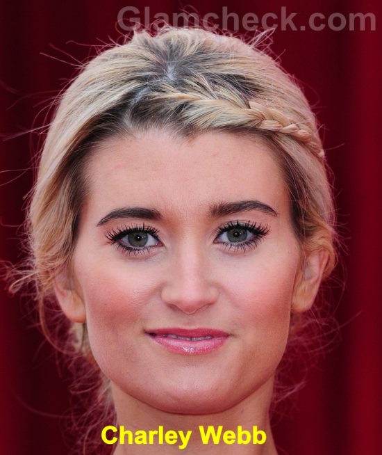 Charley Webb braided bangs