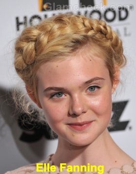 Elle Fanning milkmaid braids