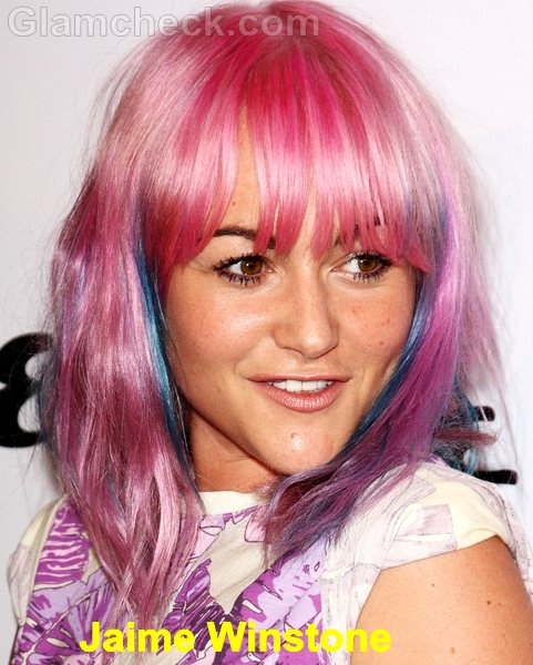 Jaime-Winstone-new-color-pink-blue-purple-streaks