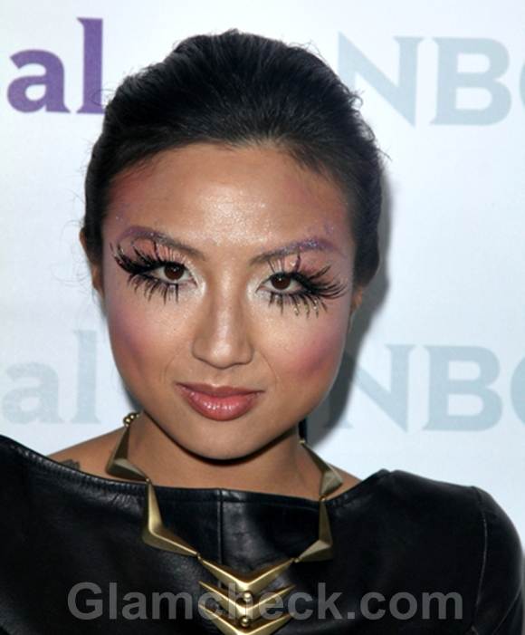 Jeannie Mai Rocks Dramatic Eyelashes at All-Star Party