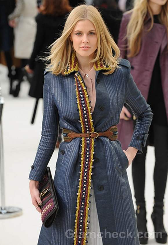 Donna Air London Fashion Week Blue Coat