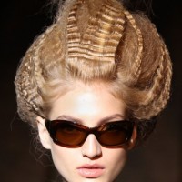 Hairstyle trends s-s 2012 futuristic updos Permed voluminous hair