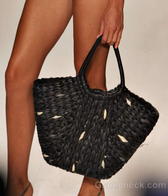 black straw beach handbag zingara collection s-s 2012