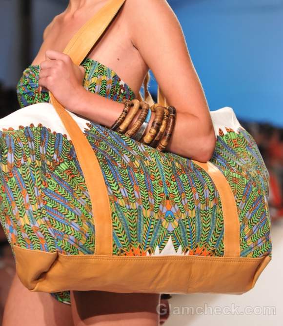 printed beach handbag mara hoffman swimsuit collection s-s 2012