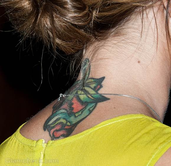Audrina patridge neck tattoo picture meaning