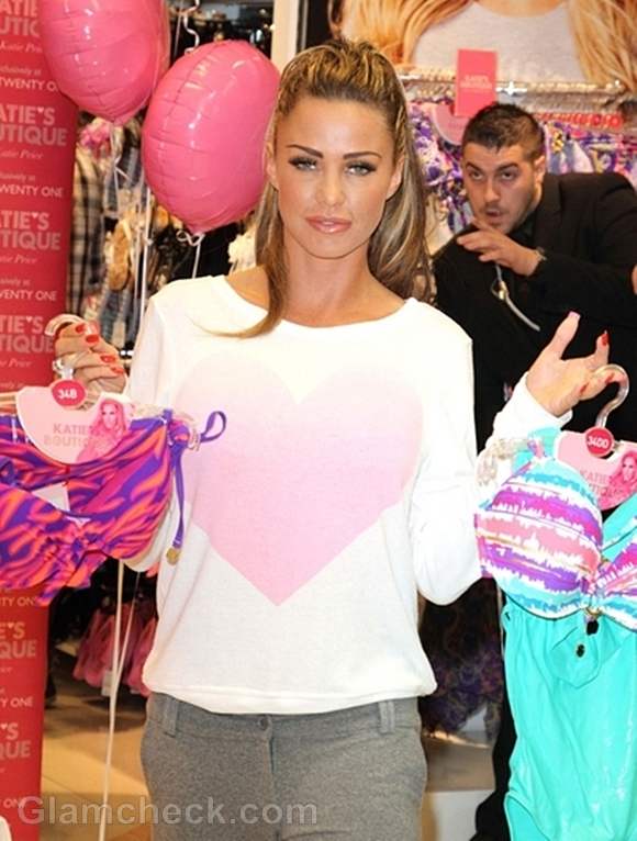 Katie Price Promotes New Swimwear Range for Katies Boutique