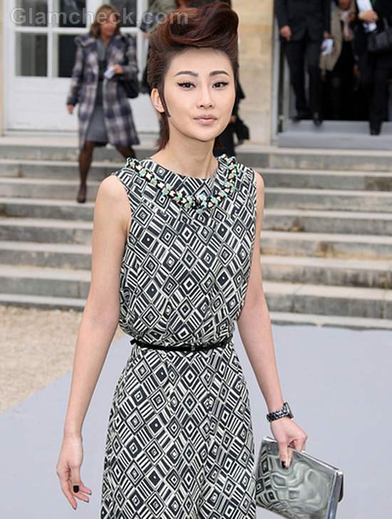 Li Xiao Lu Cute at Paris Fashion Week