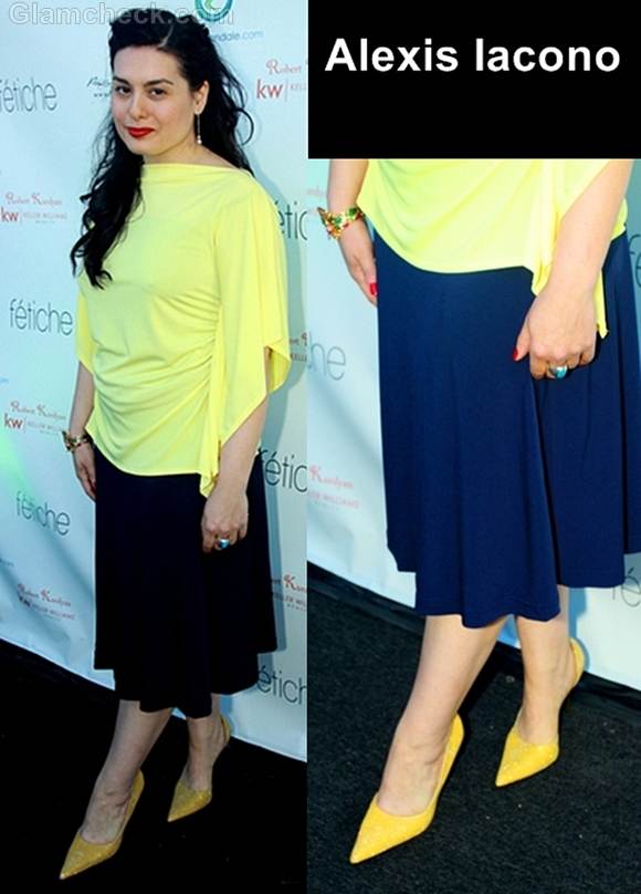 Style inspiration how to pair yellow blue Alexis Iacono