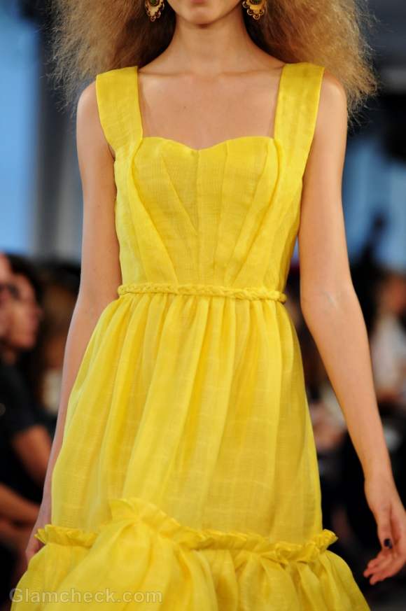 Style pick of the day yellow summer dress by oscar de la renta