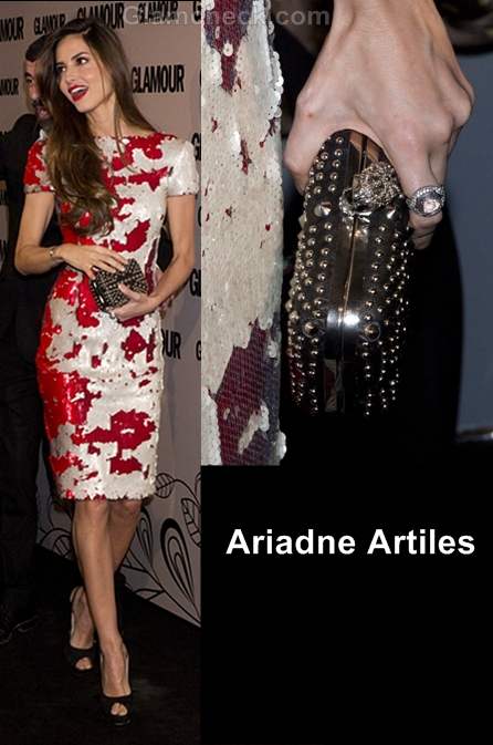 wear black and gold ariadne artiles glamour beauty awards 2012