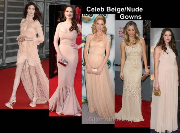 5 celebrity beige-nude-gowns-2012