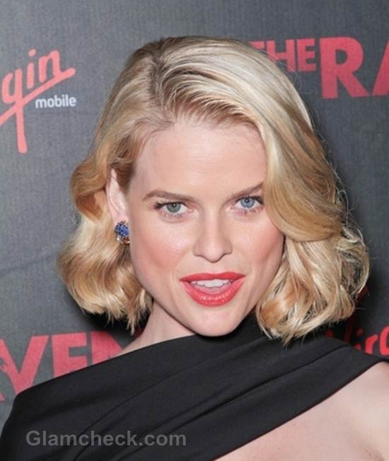 Celeb hairstyle alice eve The Raven Premiere