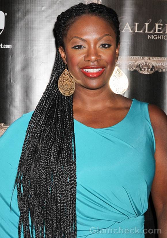 Celeb Hairstyle: Kandi Burruss Rocks Long Skinny Braids