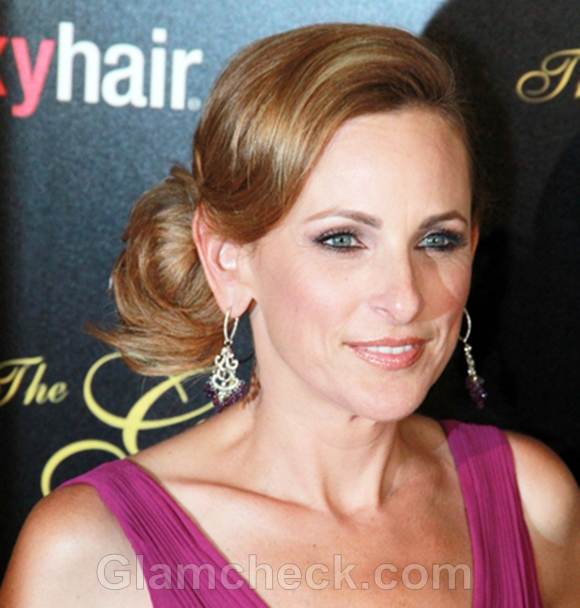 Celeb bun hairstyles annual gracie awards marlee matlin