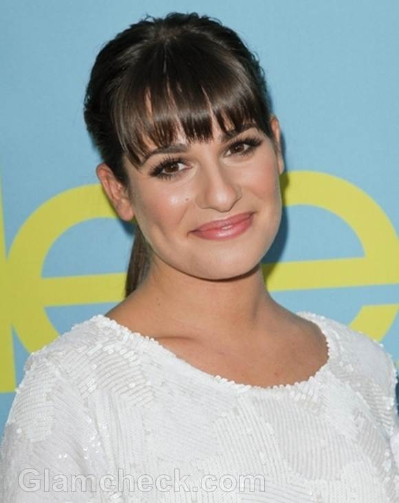 Celeb hairstyle lea michele ponytail