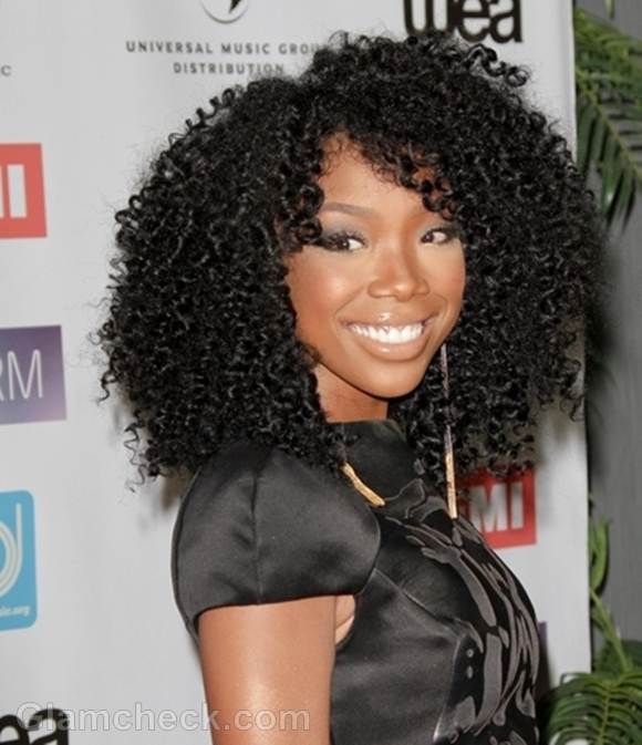 Celebrity curly hairstyles music biz 2012 awards Brandy