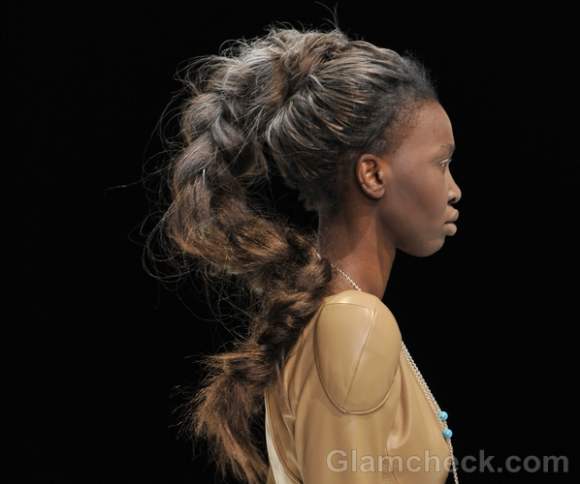 Dima neu fall winter 2012 futuristic messy braid hairdo