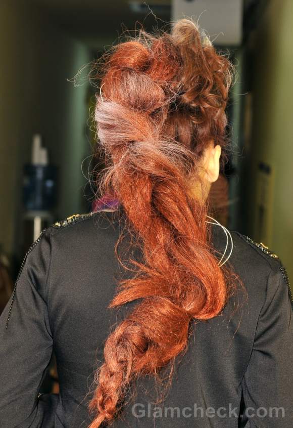 Dima neu fall winter 2012 futuristic messy braid hairstyle