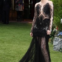 Kristen Stewart black marchesa gown