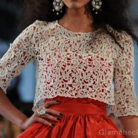 Style pick white lace cropped top-Oscar De La Renta Spring-Summer 2012