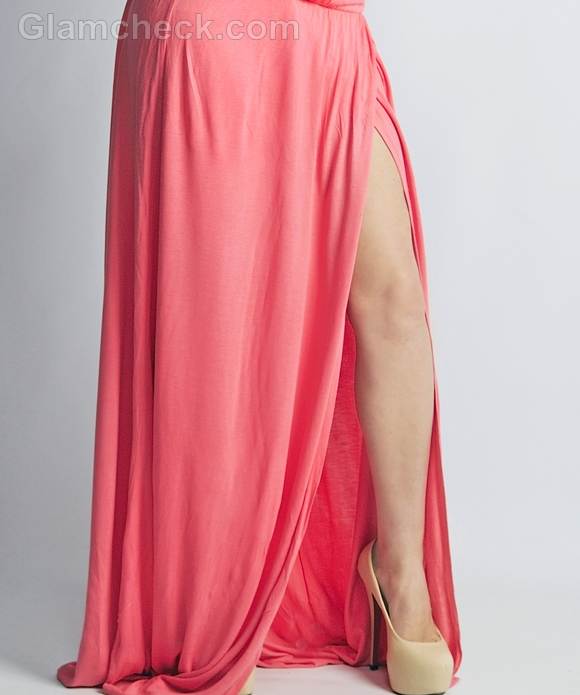 Style picture floor length gown pink