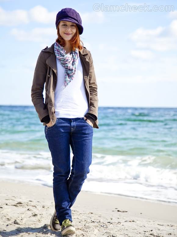 Style picture how wear white top blue jeans androgynous