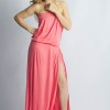 Style picture off shoulder floor length gown pink