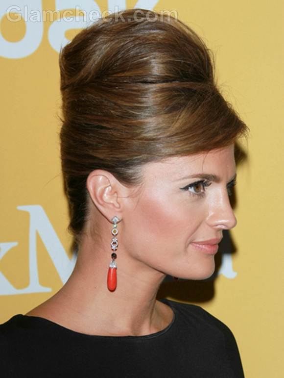 beehive bun hairstyle stana katic