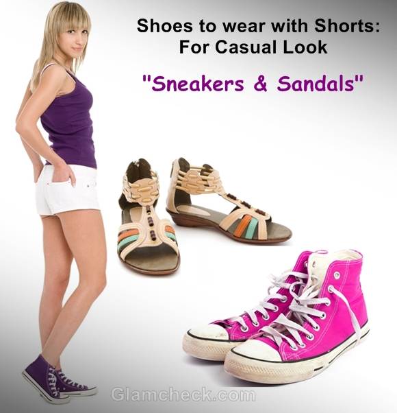 Sneakers to wear hot sale with shorts female