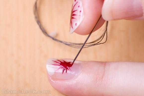 DIY nail art nail paint needle