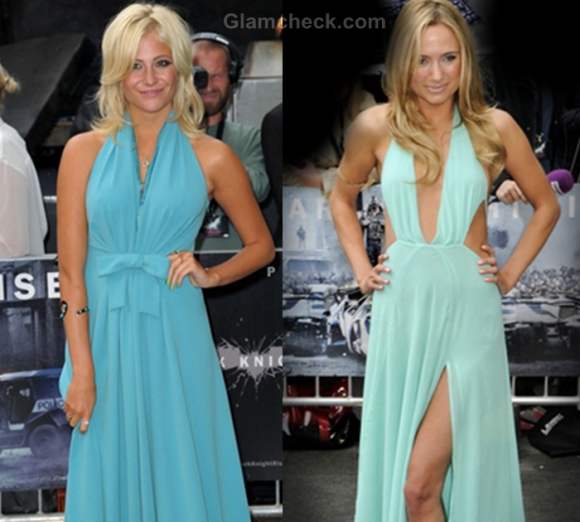 pixie lott Kimberley Garner blue gowns