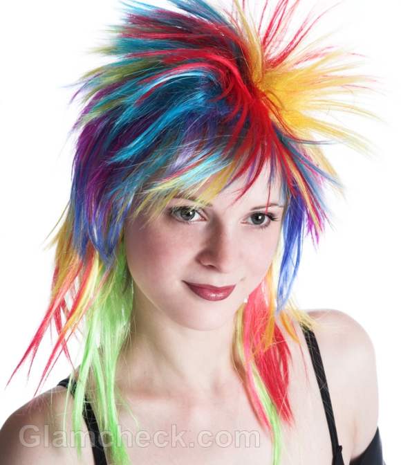 Rainbow Hair Colour