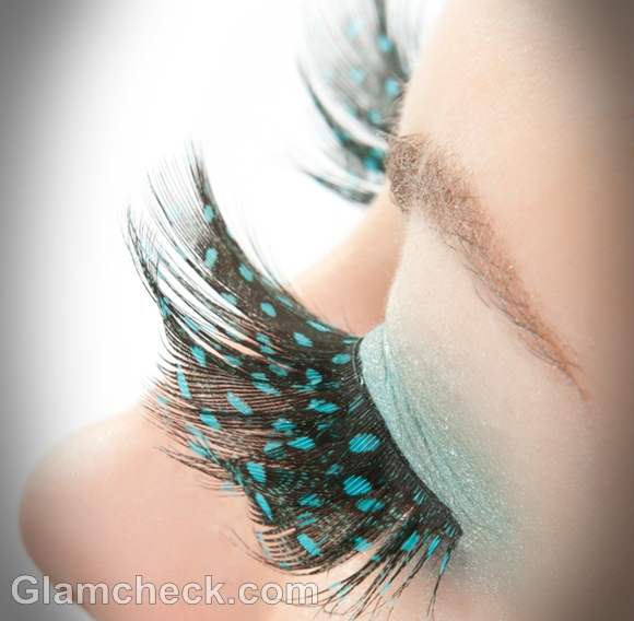 polka dot feather eyelashes