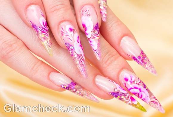 Pink nail art-2